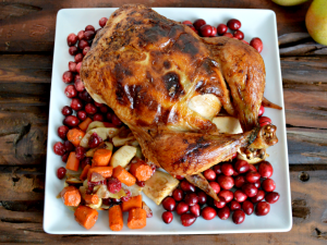 Apple Roasted Chicken So good! and simple perfect for thanksgiving!