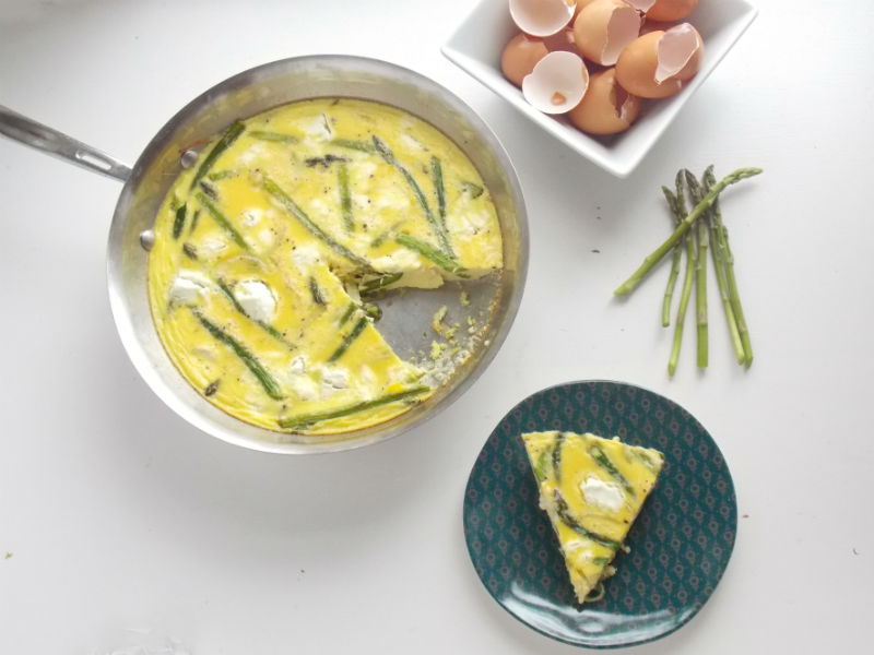 Asparagus and Goat Cheese Frittata. Awesome!