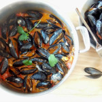 Spicy Tomato Garlic Mussels Date Night Food from My Clean Kitchen