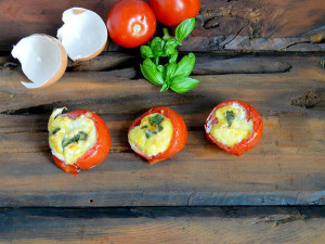 Baked Tomato and Egg Cup Yummy! and Paleo!