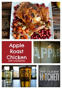 Apple Roast Chicken with Yummy Cranberries