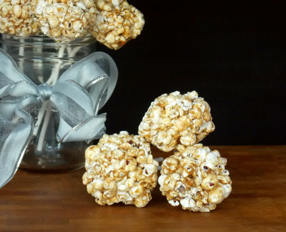 Almond Butter Popcorn Balls