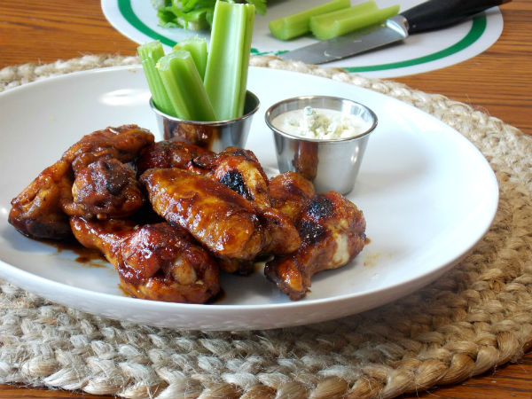 Spicy Chicken Wings and Blue Cheese Sauce