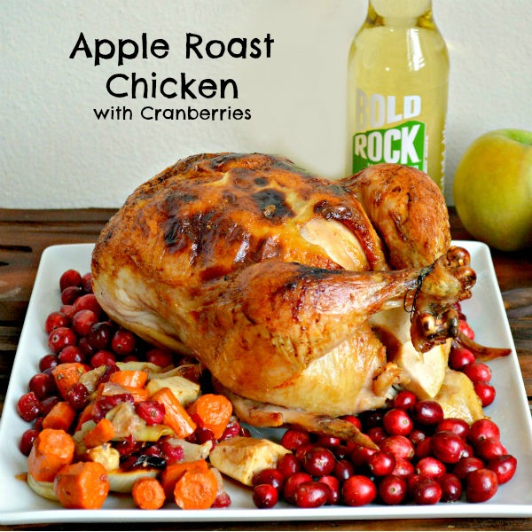 Apple Roast Chicken with Cranberries So delicious and flavorful for fall!!