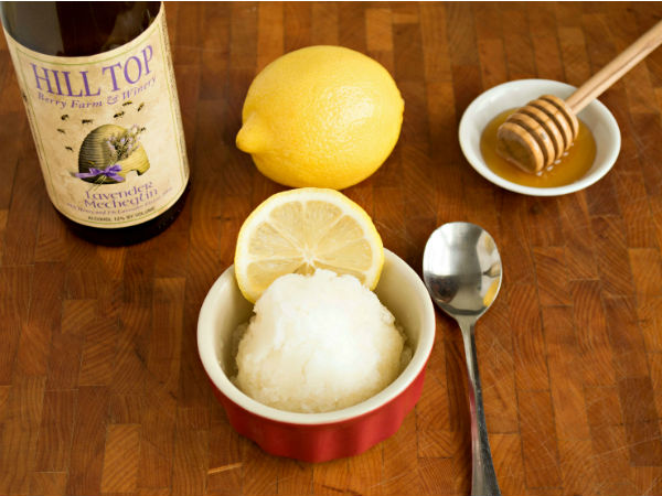 Lemon Mead Sorbet with Local Lavender Mead - Simple and Elegant